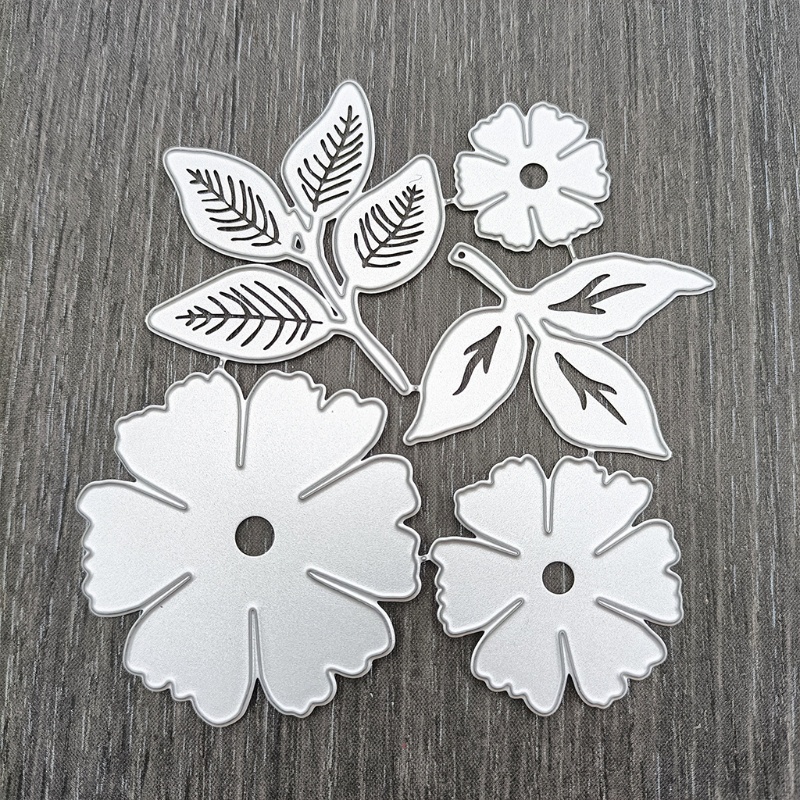 Pet hoa lá cắt kim loại khuôn mẫu bút chì tự làm sổ lưu niệm album giấy thẻ mẫu khuôn dập nổi thủ công trang trí