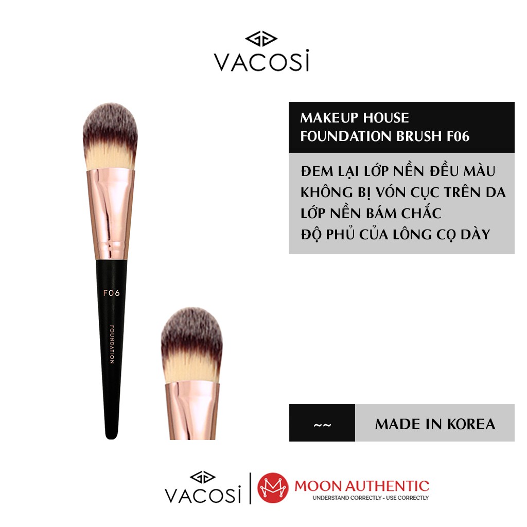 Cọ Nền Dẹp Vacosi Makeup House Foundation Brush F06