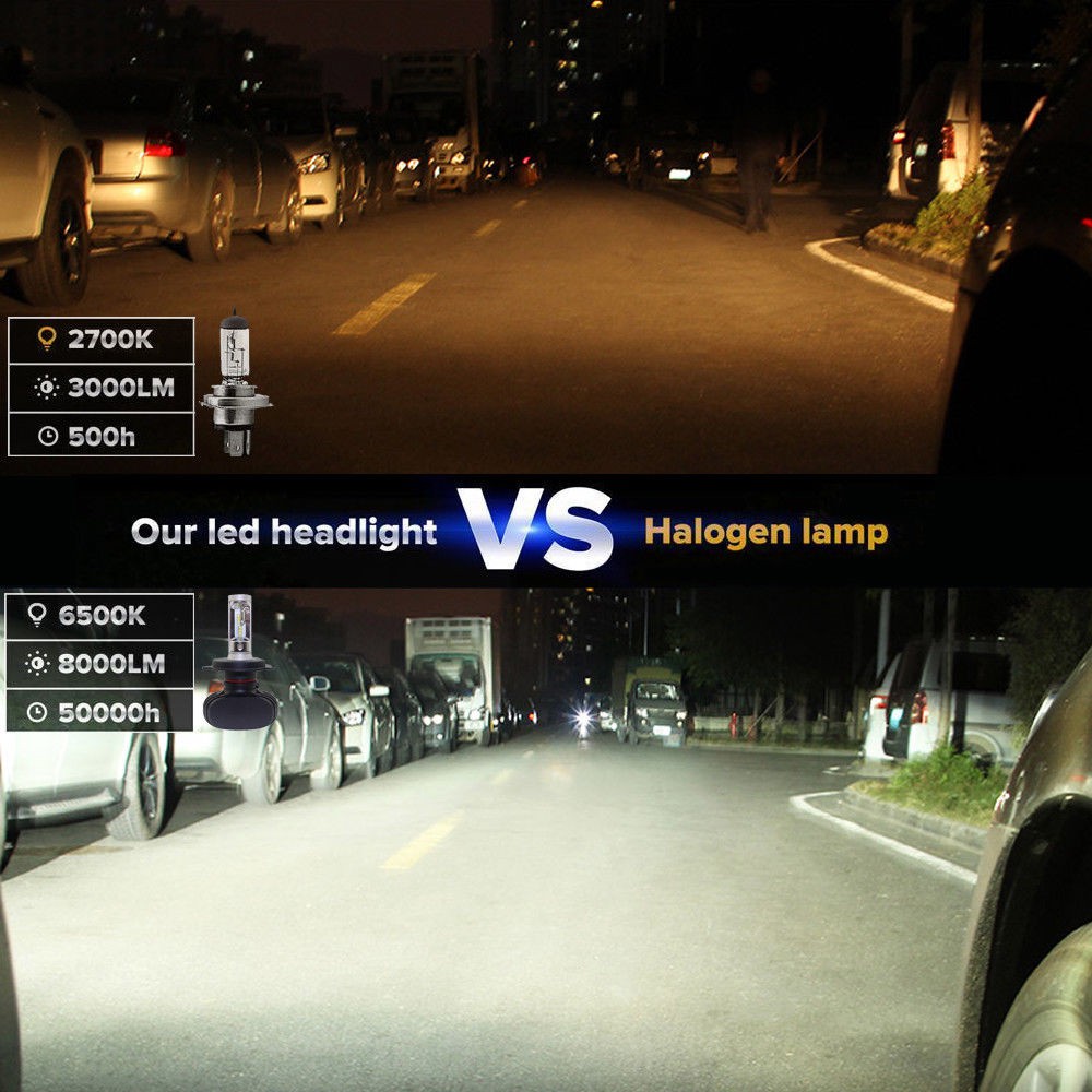 Set 2 bóng đèn pha H4 CREE LED 9003 HB2 180W 6500K chuyên dụng cho xe hơi