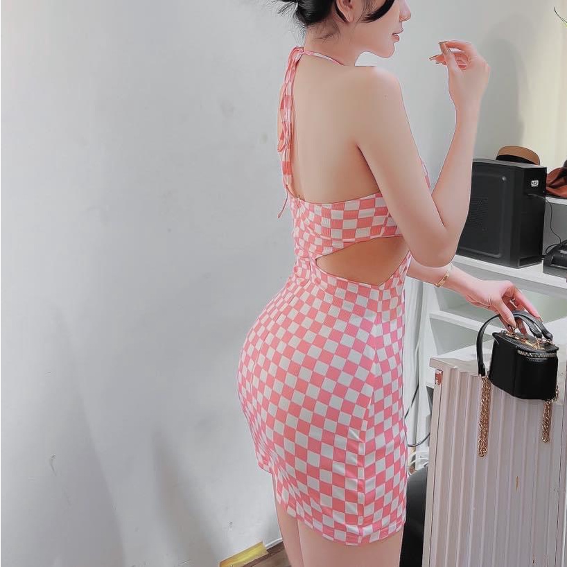 Đầm Body Khoen Cách Điệu Sẵn Mút Ngực