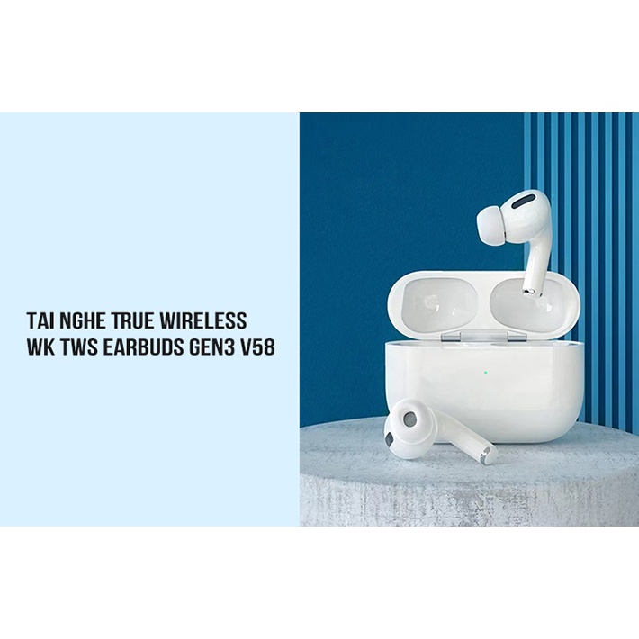 Kiểu dáng tai nghe không dây táo Bluetooth 2 tai REMAX WK âm thanh siêu hay