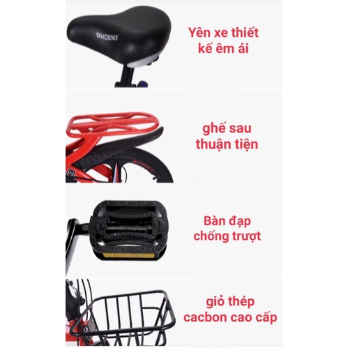 XE ĐẠP GẤP PHONIX CHÍNH HÃNG _SIZE 20 INH NAM NŨ.