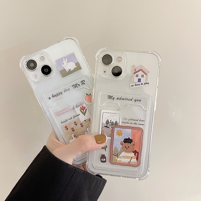 Ốp lưng iphone ốp Điện Thoại Họa Tiết Tranh Sơn Dầu Hoạt Hình Cho iPhone 14 13 12 11 PROMAX XS XR XSMAX SE2020 6 7 8