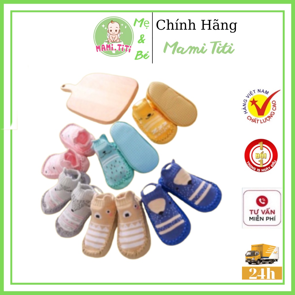 Giày cho bé tập đi, vớ tập đi cho bé đế cao su chống trơn trượt size S / M ( 6 tháng - 2 tuổi )