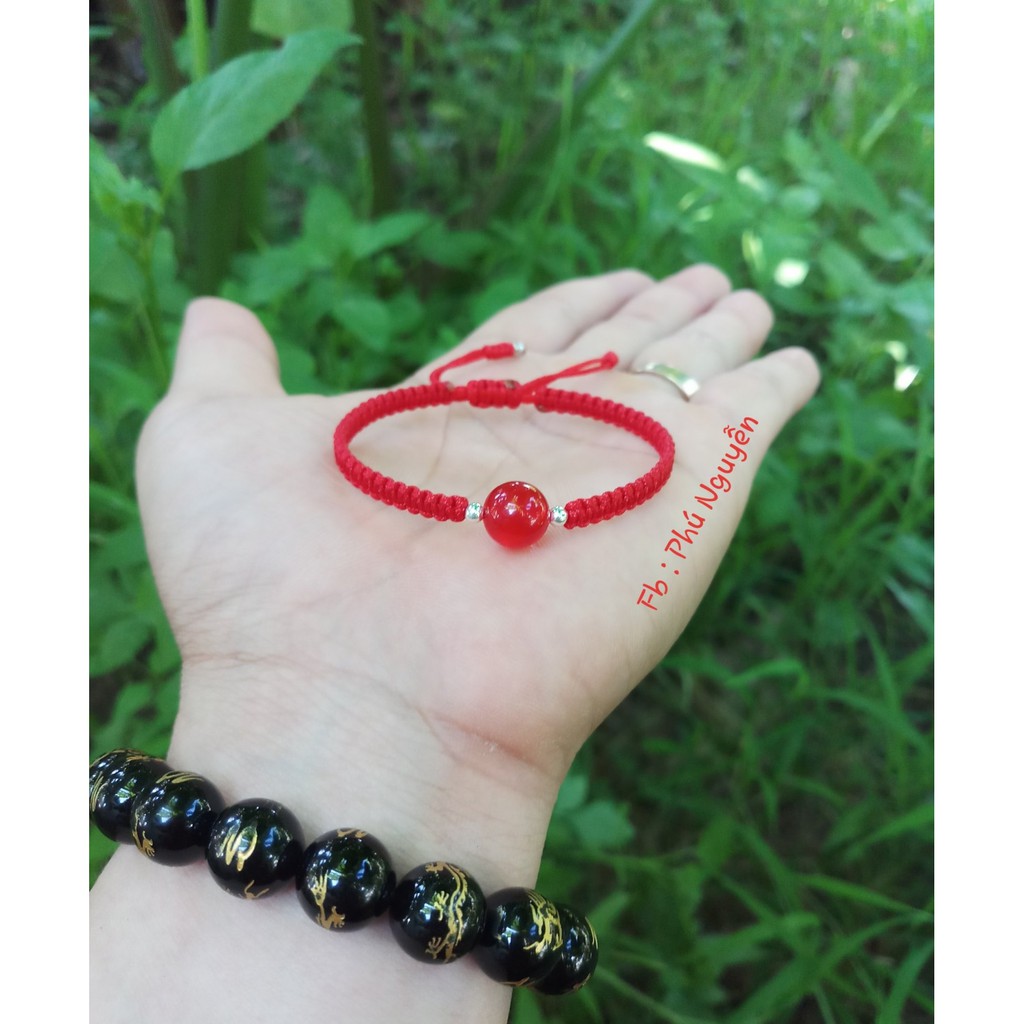 Vòng Tay Chỉ Đỏ Đá Phong Thủy ( thông báo size cổ tay )