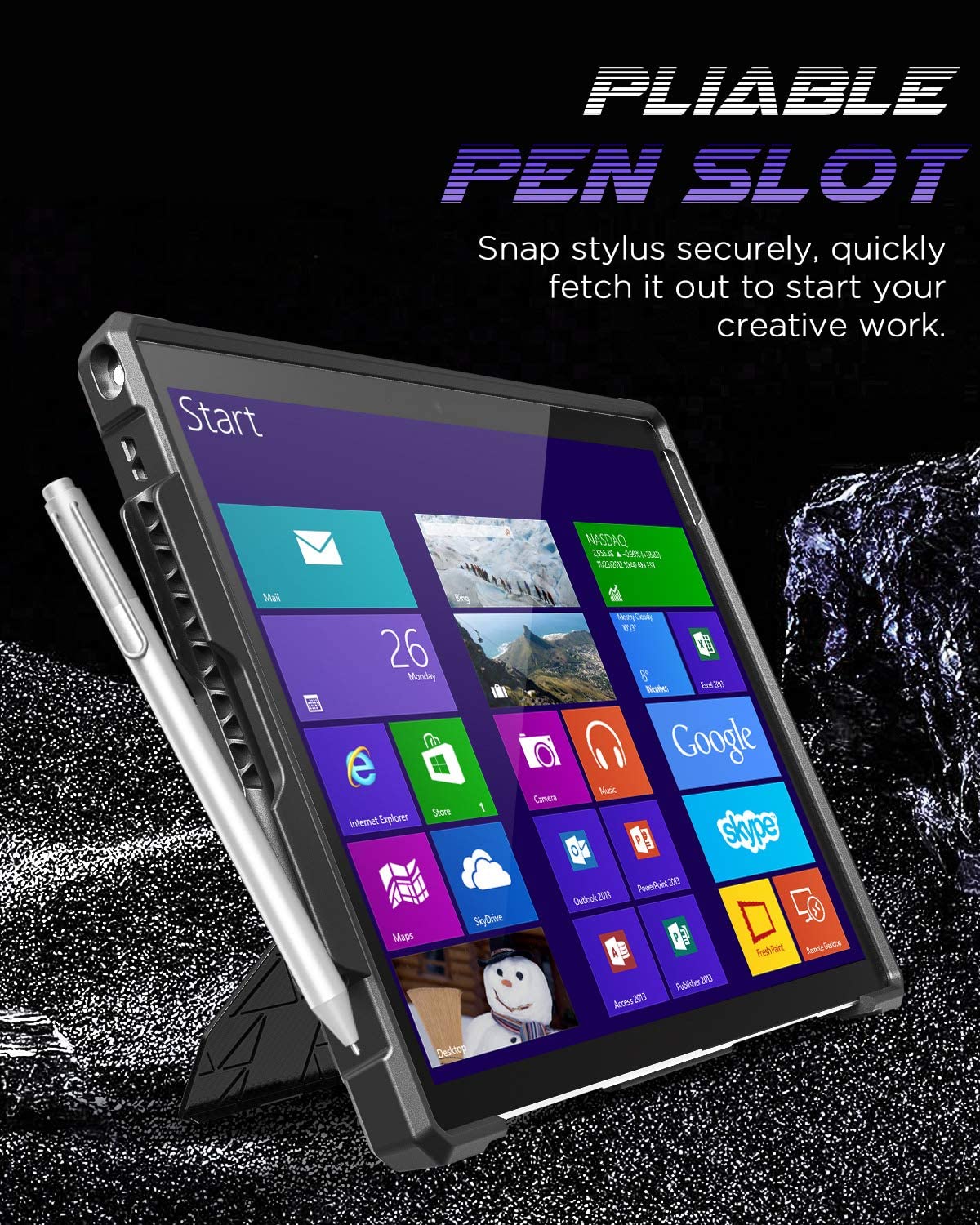 MOKO Ốp Lưng Chống Sốc Có Dây Đeo Cho Microsoft Surface Pro 7 Plus 2021 / Pro7 / 6 / 5 / 4 / Lte