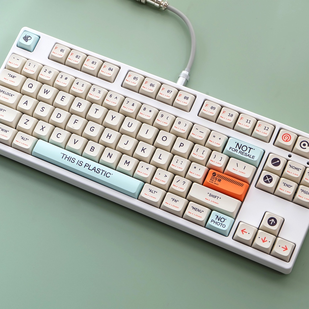 144 Phím Bộ XDA Cấu hình Keycaps PBT Thuốc nhuộm thăng hoa Bố cục ANSI cho Công tắc Cherry MX Bàn phím cơ