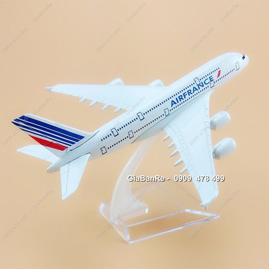 Máy Bay Mô Hình Kim Loại Air France A380 - 16cm Đế Mica - 8942.1