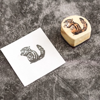 Stamp con dấu gỗ mini động vật SP001