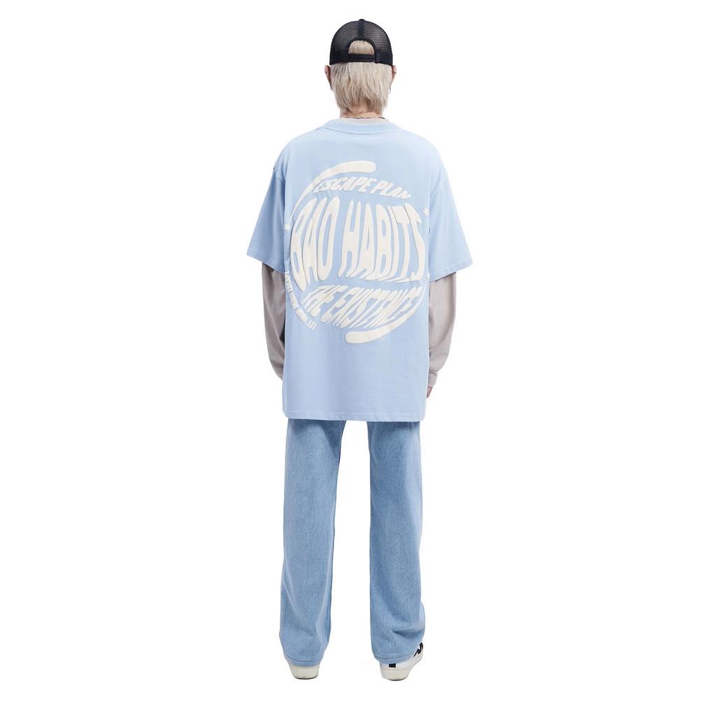 Áo Thun Unisex BAD HABITS ESCAPE PLAN TEE BLUE SKY 100% Cotton - Local Brand Chính Hãng