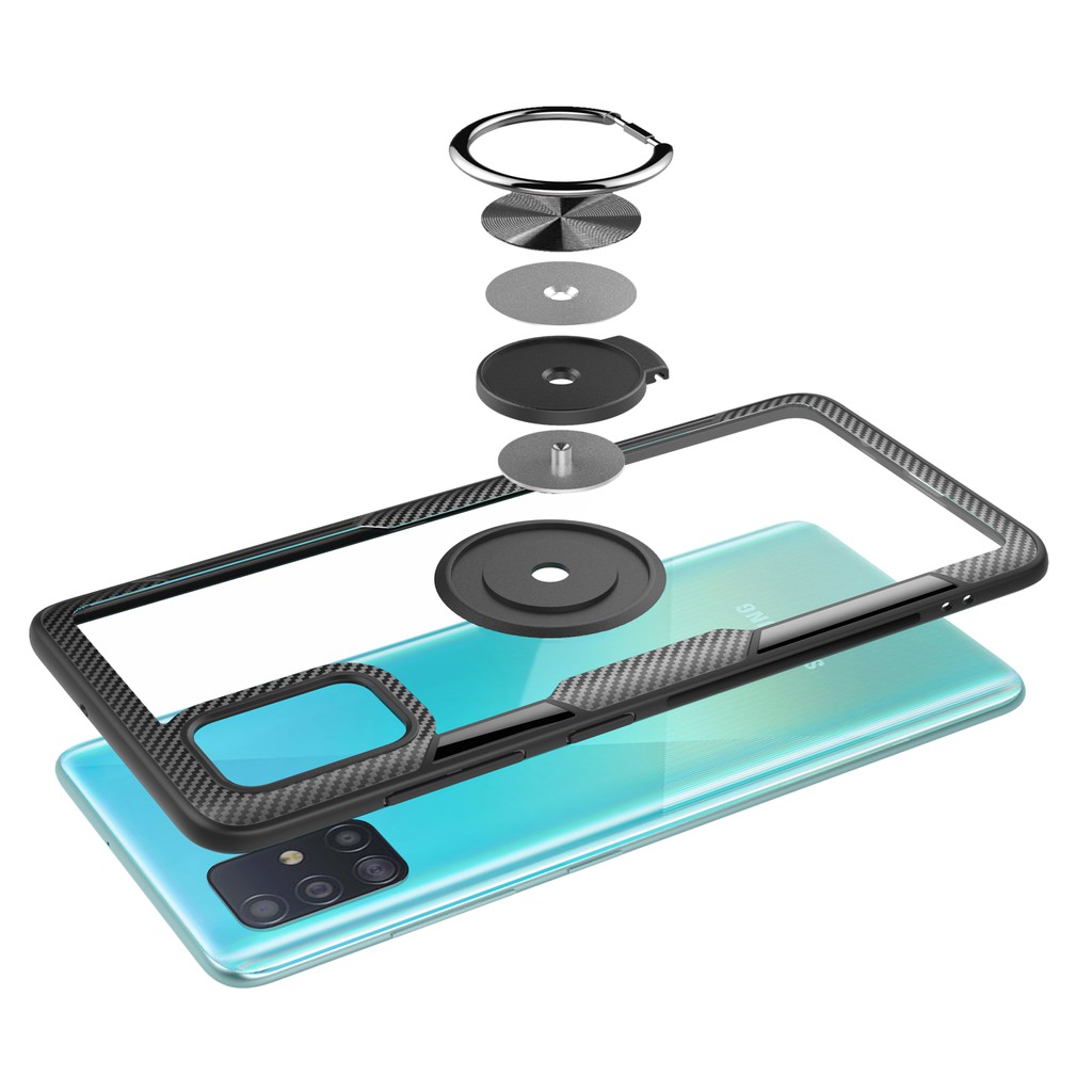 Ốp lưng Samsung A71 FREESHIP Từ 50k chống sốc giá đỡ lưng trong viền màu cao cấp