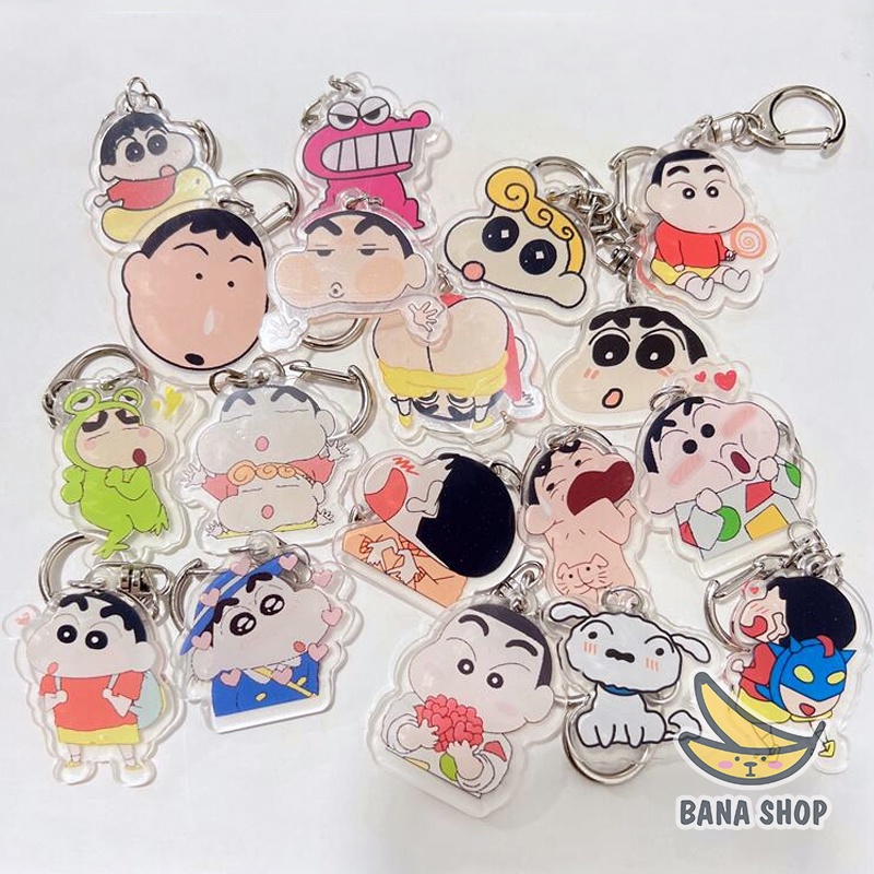 Móc khoá mica crayon Shin chan cậu bé bút chì ngộ nghĩnh cute