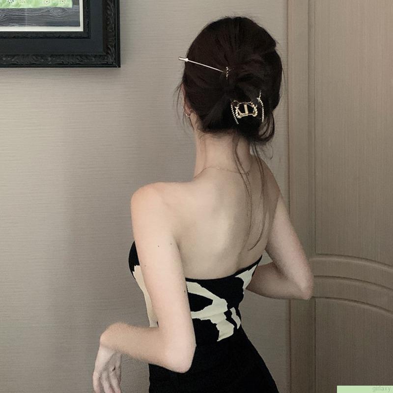 Áo ống họa tiết da bò sữa quyến rũ dành cho nữ