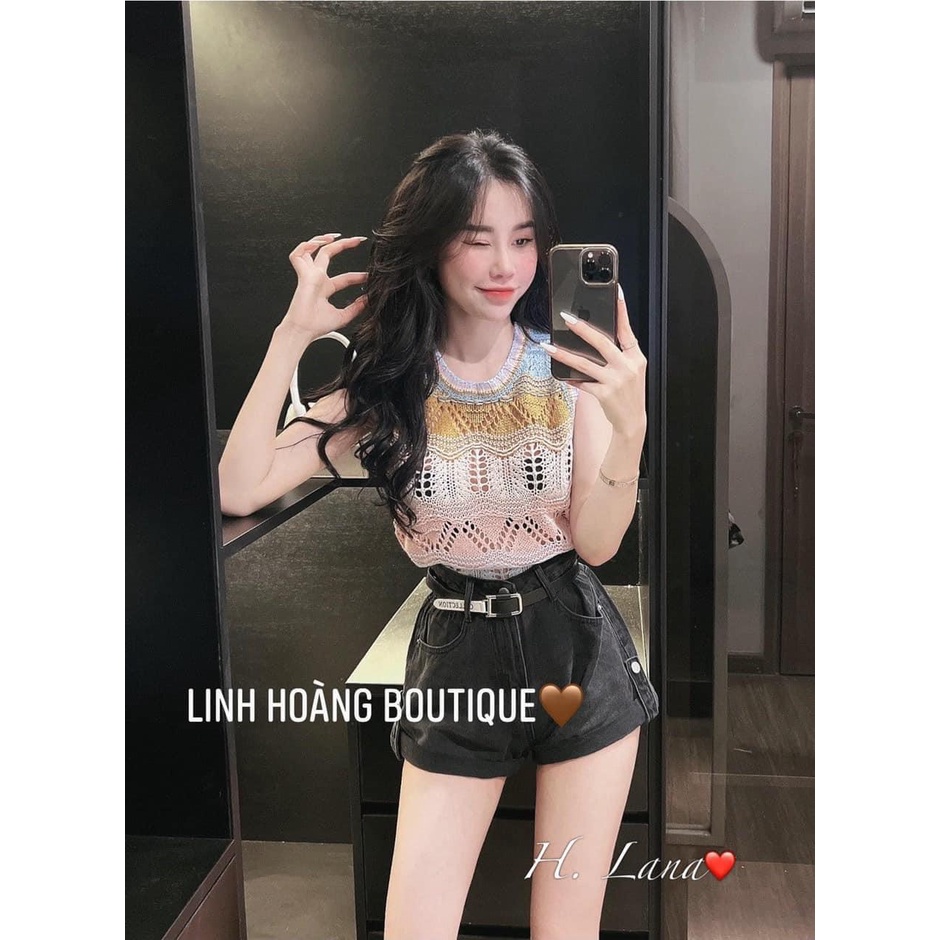 Áo Len Vân Sóng Pha Màu Cho Nữ