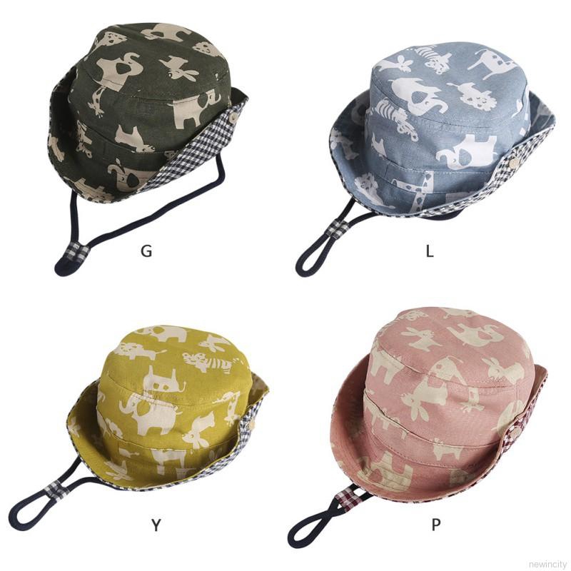 Mũ rộng vành họa tiết hoạt hình dễ thương cho bé