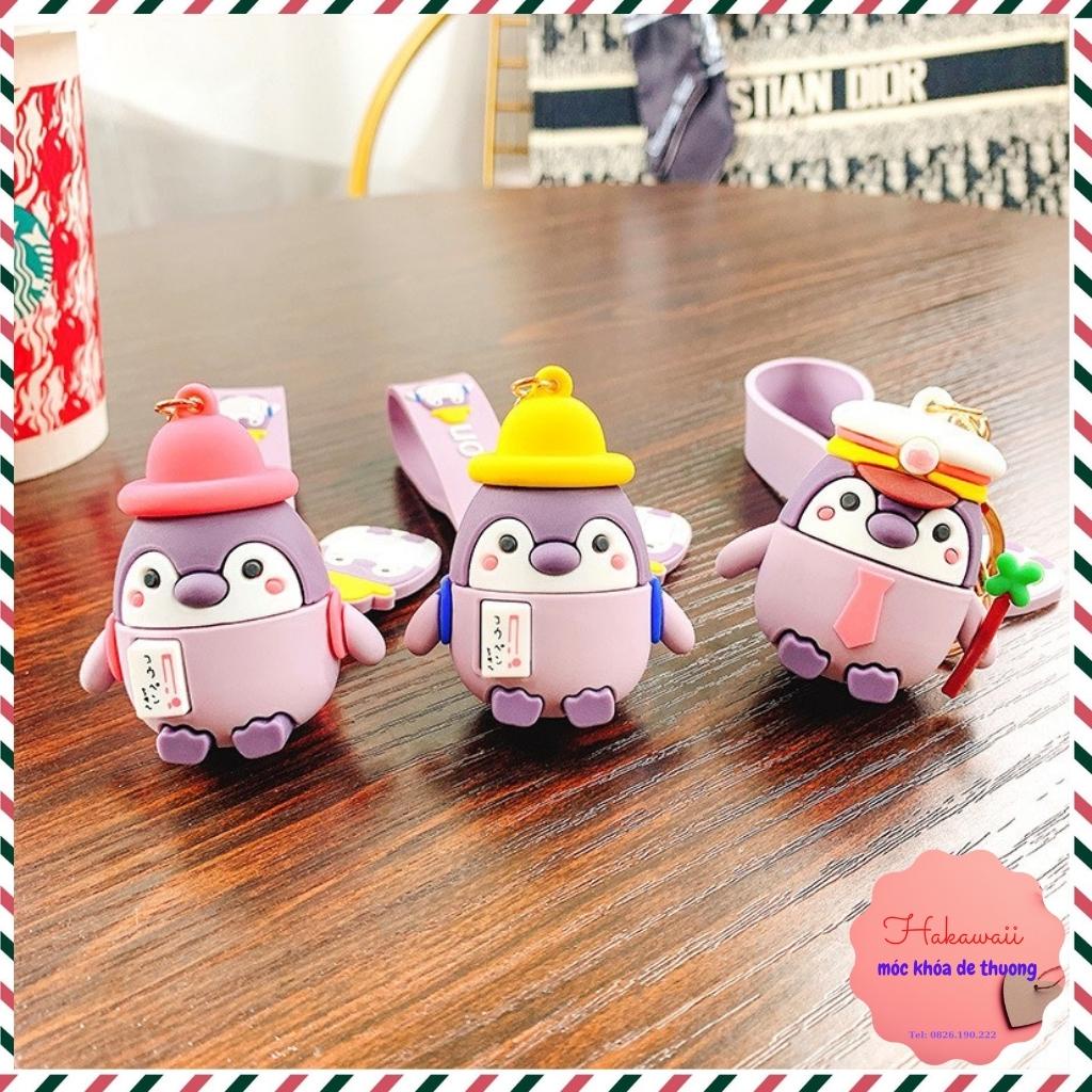 Móc khóa chim cánh cụt đi học, móc khóa đôi cute nhiều màu đáng yêu dùng làm móc treo balo