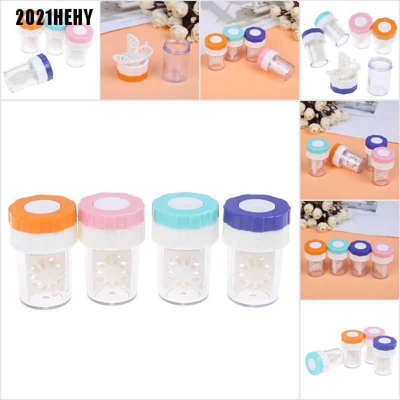 [2021HE] 1Pc Portable Contact Lens Cleaner Case Box Manual Rotation Washer Cleaning #HY