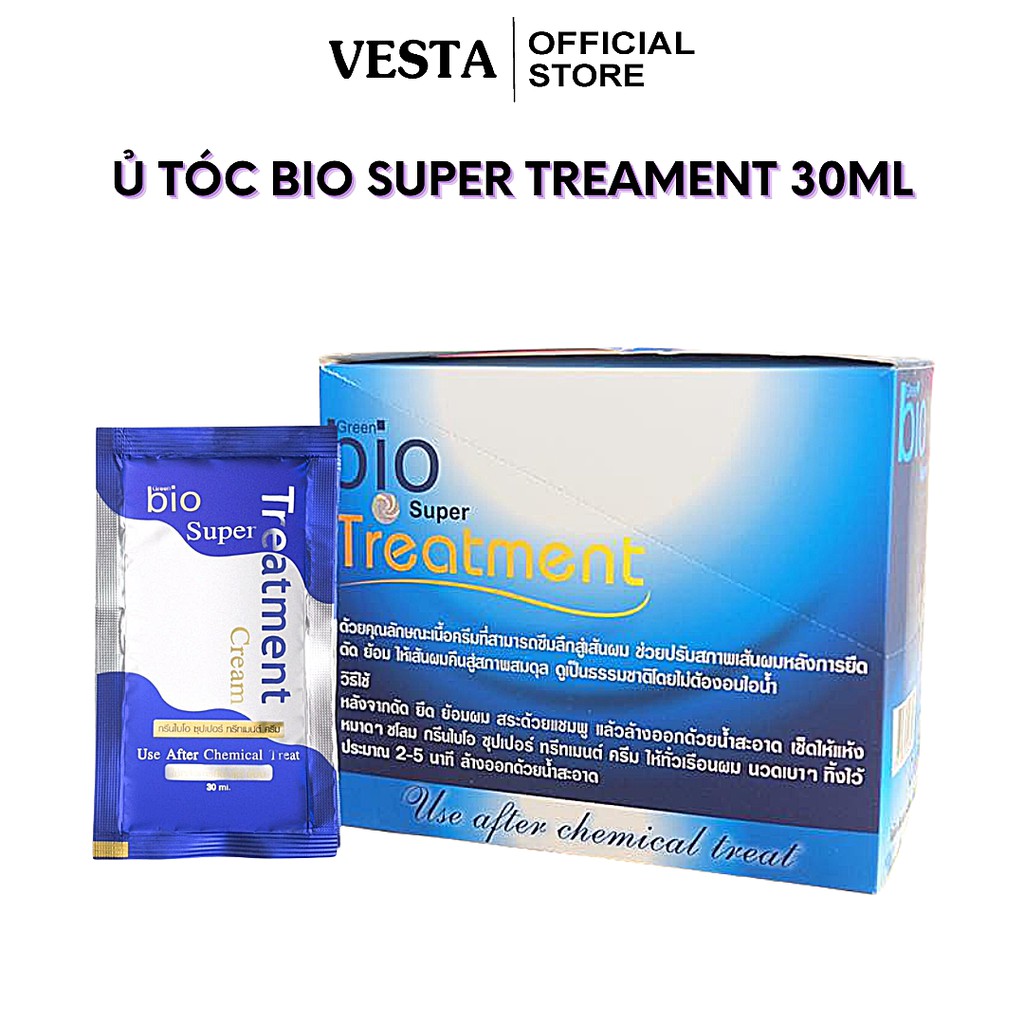 Ủ Tóc 💕𝑭𝒓𝒆𝒆𝒔𝒉𝒊𝒑💕 Kem Ủ Tóc Bio Super Treatment Thái Lan Siêu Mềm Mượt Phục Hồi Tóc