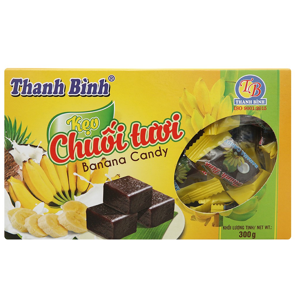 Kẹo chuối Thanh Bình tươi hộp 300g