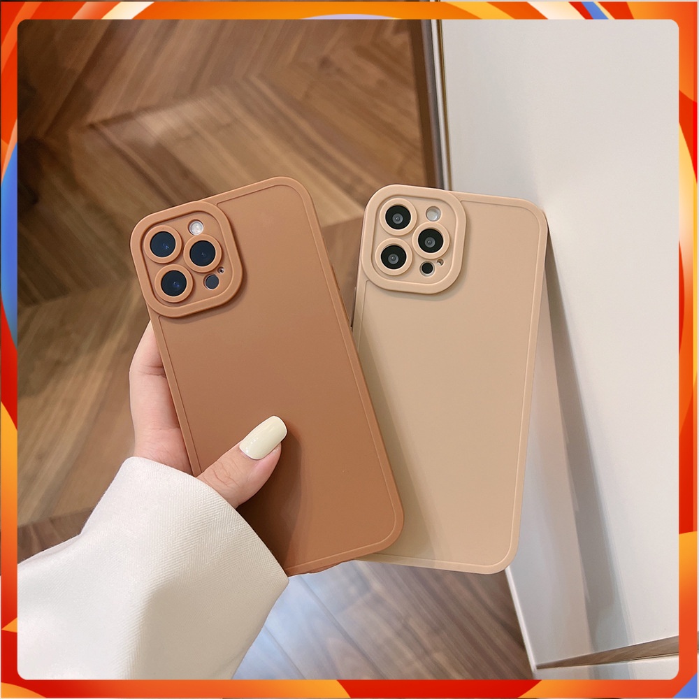 Ốp lưng IPhone   lỗ camera màu cam 6s/6plus/7/7plus/8/8plus/x/xr/xs/11/12/13/14/Pro/Plus/Promax CVL49