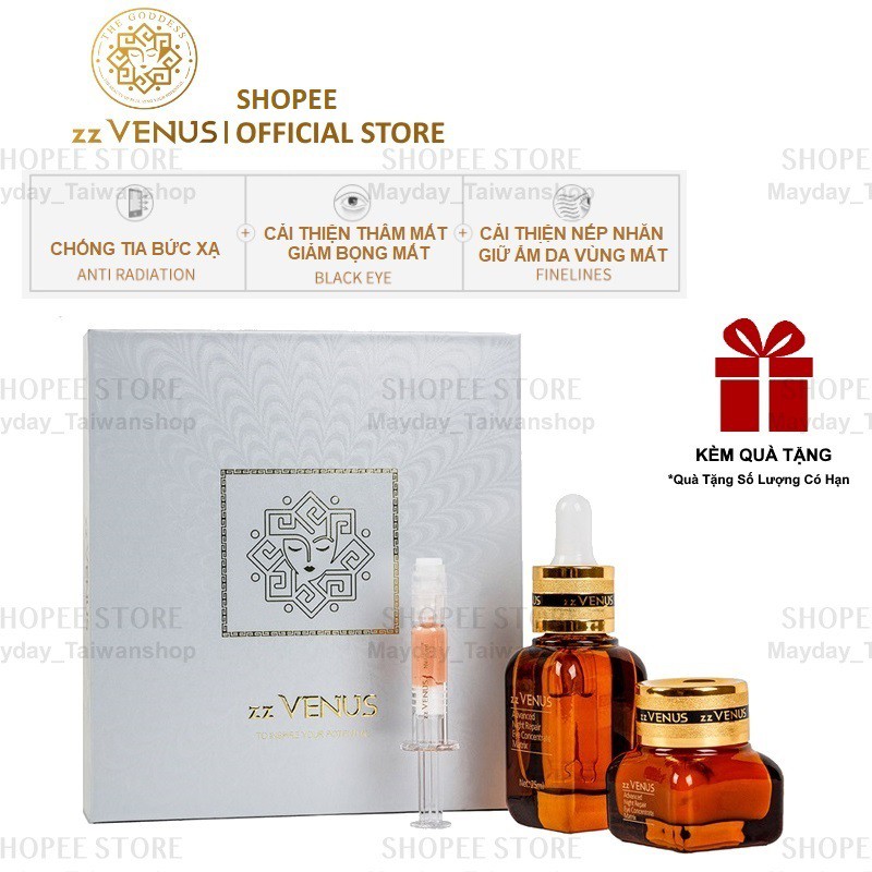 Kem Dưỡng Vùng Mắt zzVENUS Advanced Night Repair Eye Concentrate Matrix [25ml + 15ml + 1ml]
