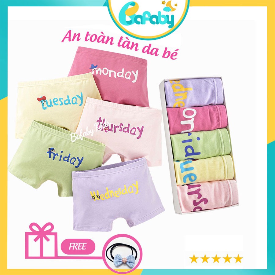 Quần Chíp Đùi Cho Bé Gái, Quần Chíp Bé Gái Cao Cấp, Không Phai Màu, Không Xù, 100%cotton-Bafaby kids