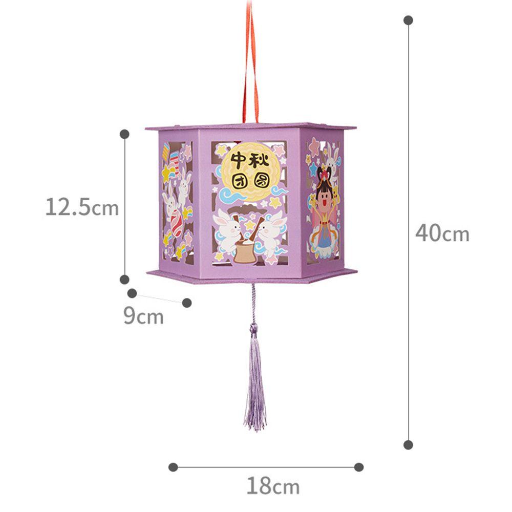 Lồng Đèn Giấy Họa Tiết Hoạt Hình Trung Hoa Cổ Điển DIY Cho Bé