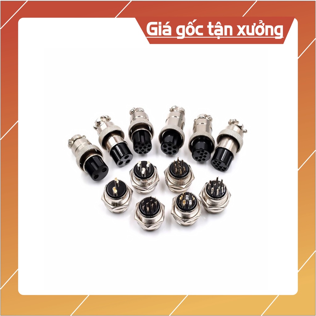 Bộ Jack GX16 - Jack Nối Nguồn - 2p - 3p - 4p - 5p - 6p -7p - 8p - 9p - 10p Đực Cái