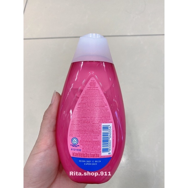 Dầu gội cho bé Johnson’s dưỡng tóc óng mượt 200ml (màu hồng)