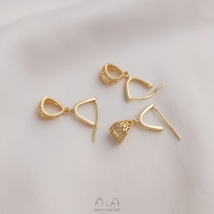 Khóa Cài Đồng 14K Màu Sắc Bắt Mắt Dùng Làm Mặt Dây Chuyền Đồng