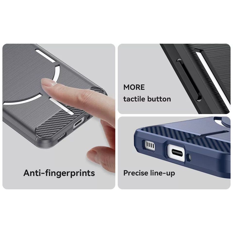 Ốp Lưng TPU Mềm Chống Sốc Sợi Cacbon Ốp Lưng Điện Thoại Cho Nothing Phone 1 Rugged Amor