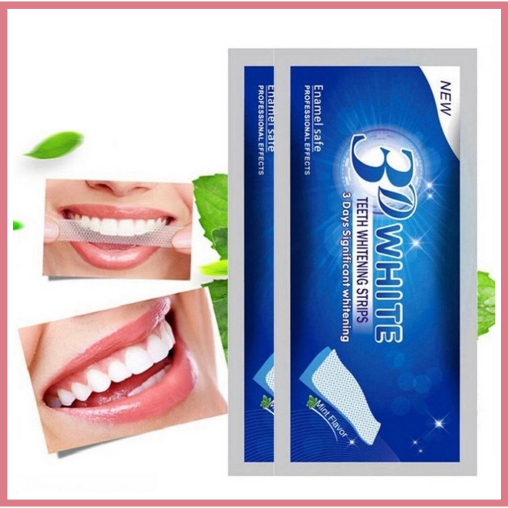 Miếng dán trắng răng 3D White Teeth Whitening Strips, cải thiện tình trạng ố vàng và lấy lại sự tự tin khi giao tiếp