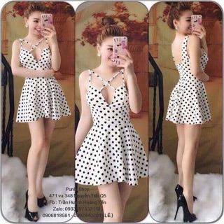 Đầm bi xoè cúp ngực siêu Hot 