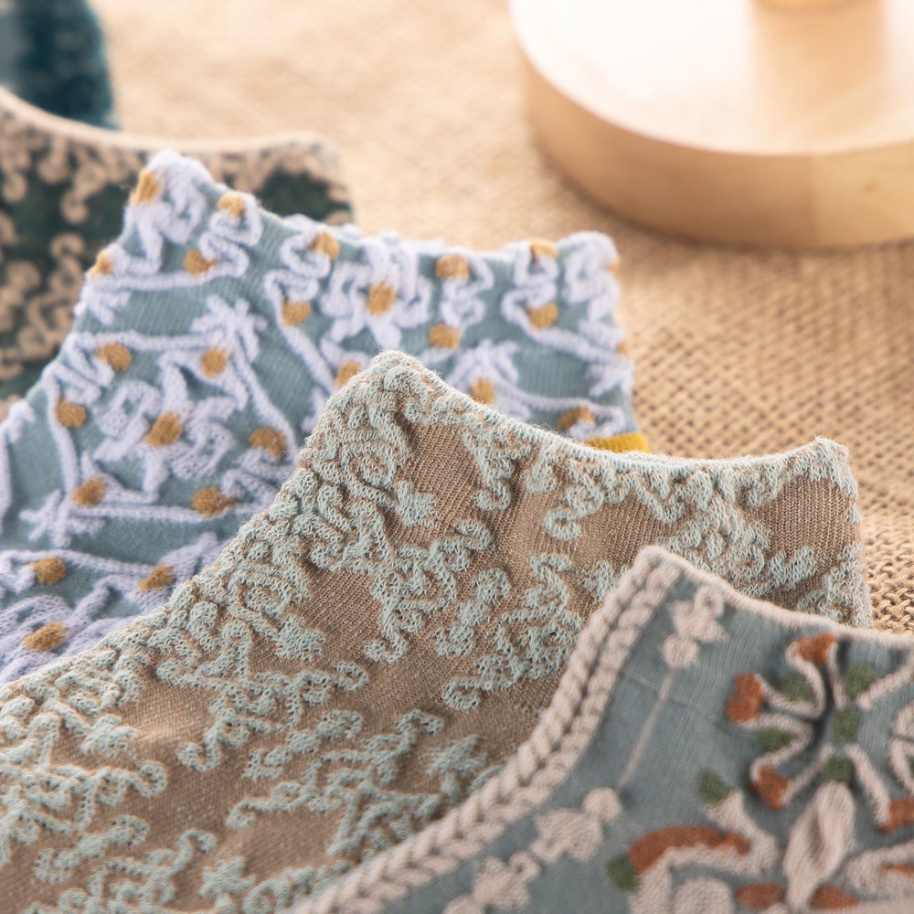 Vớ Cotton Xuân Hè Thoáng Khí Dễ Phối Đồ Có 5 Kiểu Cổ Điển Cho Nữ