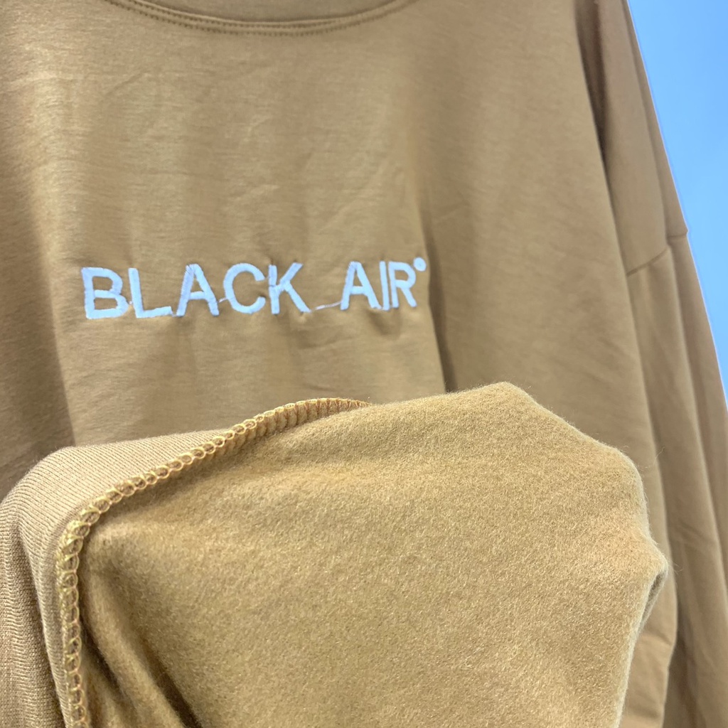 Áo Nỉ Black Air Mee nữ - Sweater tay bồng dáng rộng nỉ bông. thun dài tay thêu chữ phong cách Hàn Quốc | WebRaoVat - webraovat.net.vn
