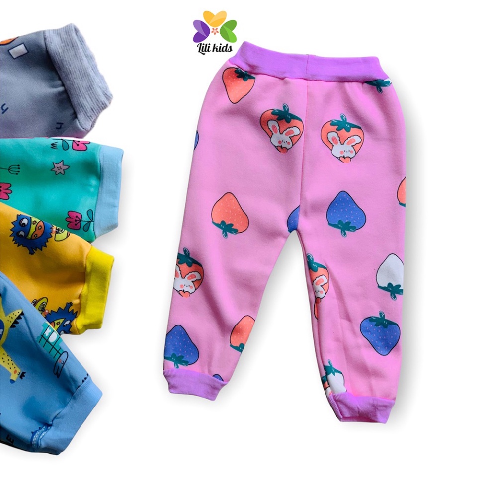 Quần nỉ cho bé trai bé gái quần chục nỉ bé trai họa tiết chất dài dặn cho bé LYBABY QCD06