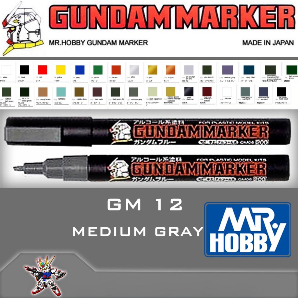 Bút kẻ lằn chìm Gunpla Mr. HOBBY GM12 Made In Japan Gundam Marker tô màu mô hình lắp ráp Gundam Bandai