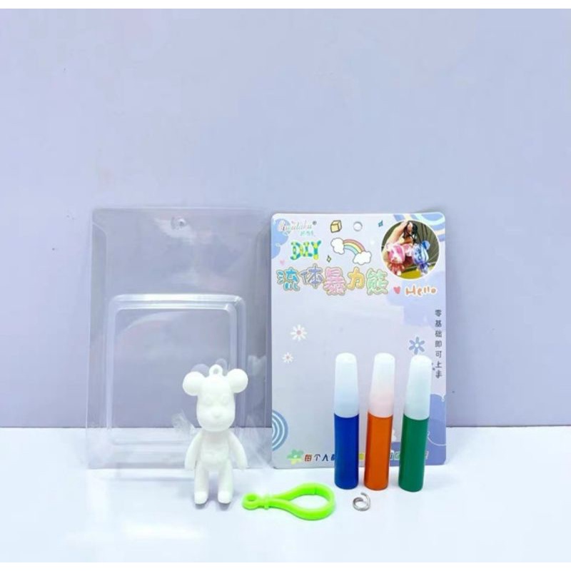 Bộ tô/ đổ màu loang móc khóa Gấu Bụng Bự DIY giá rẻ