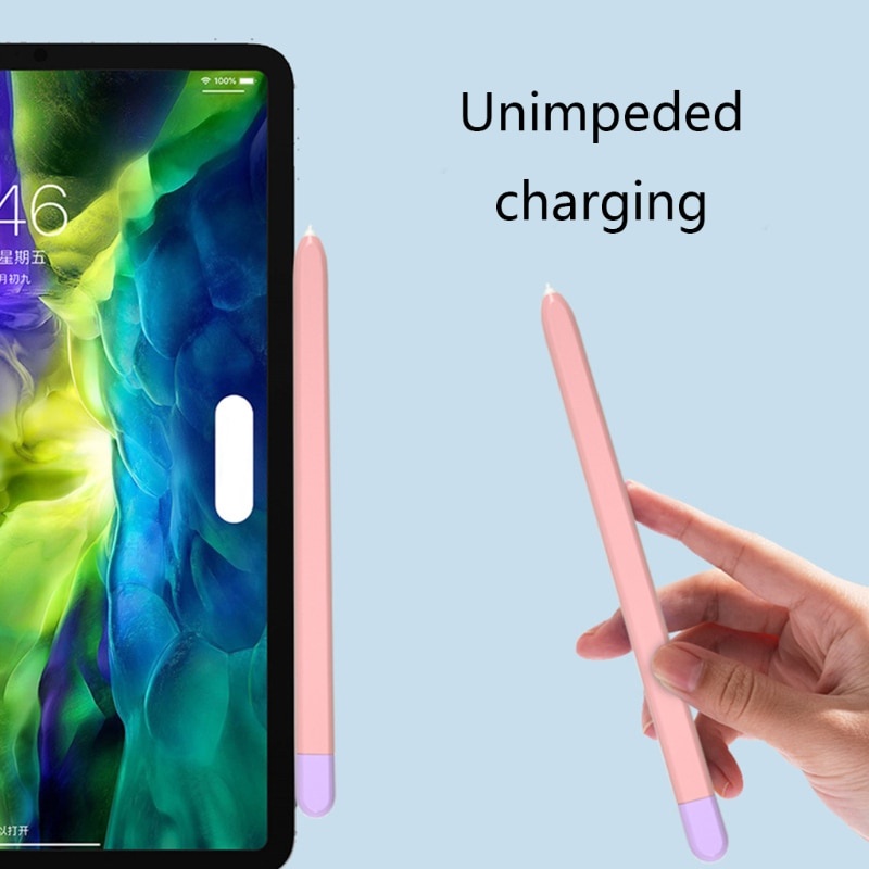 Ốp lưng silicon mềm bảo vệ bút cảm ứng màu tương phản phong cách sang trọng cho samsung galaxy tab s9 s8 s6 lite / s7