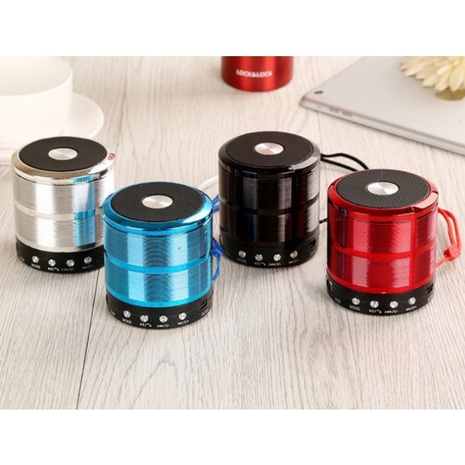 Loa Bluetooth Mini WS-887 nghe nhạc hay hỗ trợ khe cắm USB, thẻ nhớ