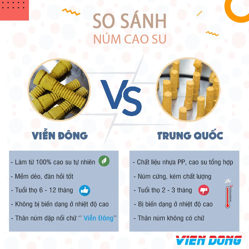 Núm cao su, mút cao su máy vặt lông gà máy vặt lông vịt Viễn Đông, chất liệu cao su thiên nhiên đàn hồi