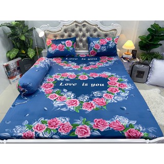 Bộ Drap Thun Hàn Quốc mát lạnh 4 món
