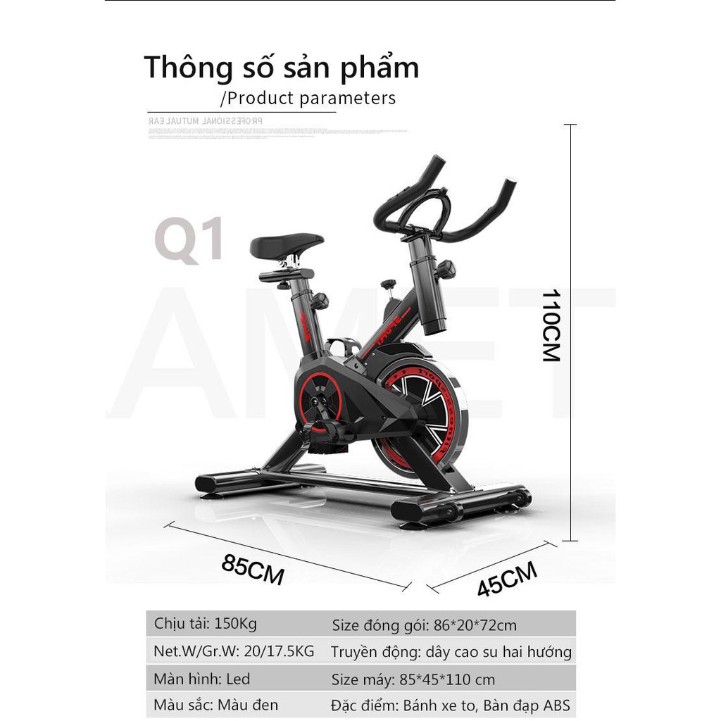 Xe đạp thể dục Sport Bike HB-Q7S [Ảnh thật] , xe tập gym tại nhà không gây tiếng ồn