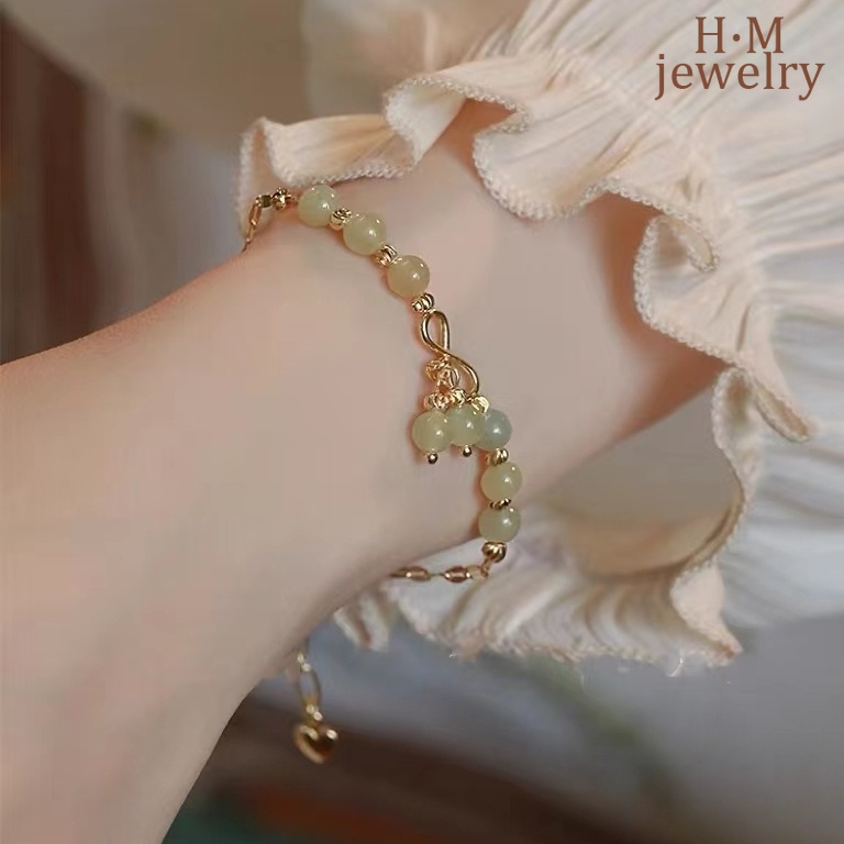 Vòng Tay Mạ Vàng 14K Mặt Hình Quả Cherry Dễ Thương