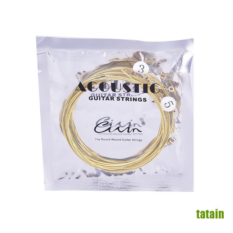 Set 6 Dây Đàn Guitar Acoustic Lõi Đồng Thau Hình Lục Giác