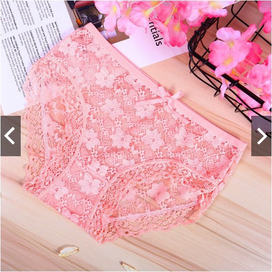 QUẦN LÓT REN COTTON ĐÍNH NƠ HOA NHÍ SEXY THOÁNG MÁI THOẢI MÁI | BigBuy360 - bigbuy360.vn