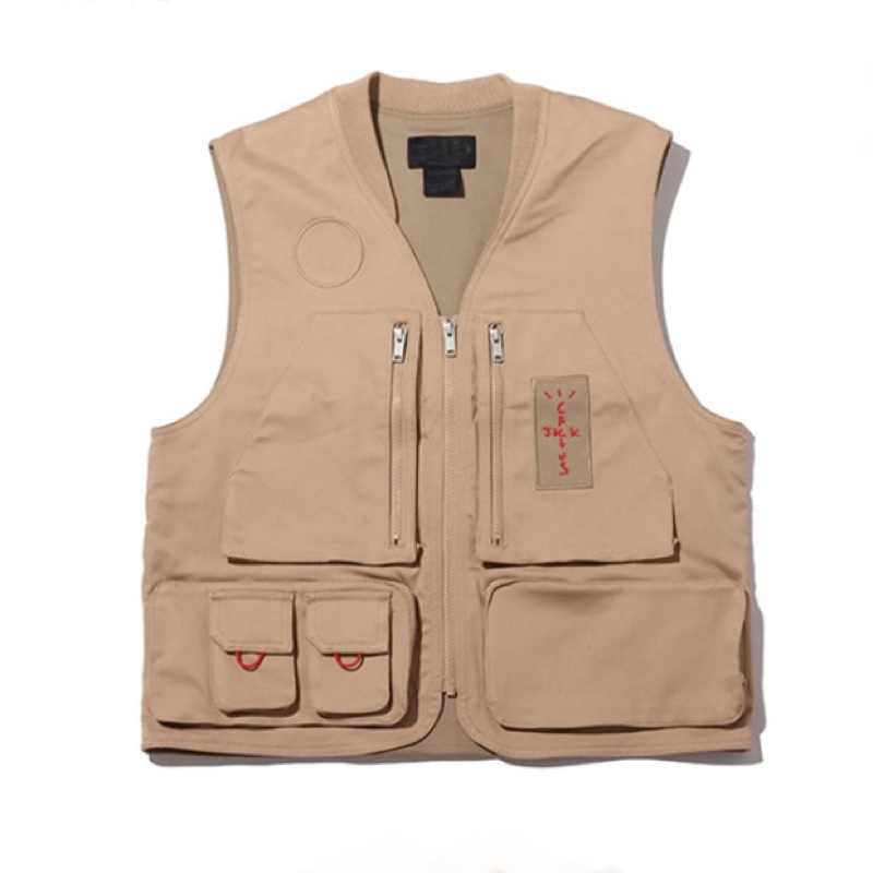 ⚡️⚡️ Áo khoác Travis Scott Cactus Jack x Jordan Utility Vest Desert/Khaki/University Red