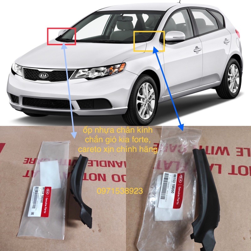 Ốp nhựa chân kính chắn gió trái & phải kia forte, careto, koup xịn chính hãng 861541m050 861531m050