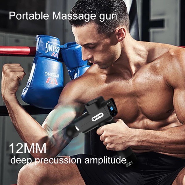 BOOSTER M2-D - Súng Massage Gun Cầm Tay thư giãn cơ bắp trị liệu đau nhức mỏi 6 Đầu - 4 Chế Độ 30 Mức Độ -Công Suất 126W