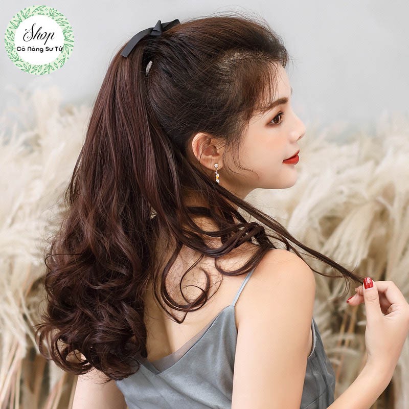 Tóc giả nữ xoăn sóng nhẹ giữ nếp tốt – Tóc giả buộc đuôi nhiều kích thước Hot Trend - Cô nàng sư tử